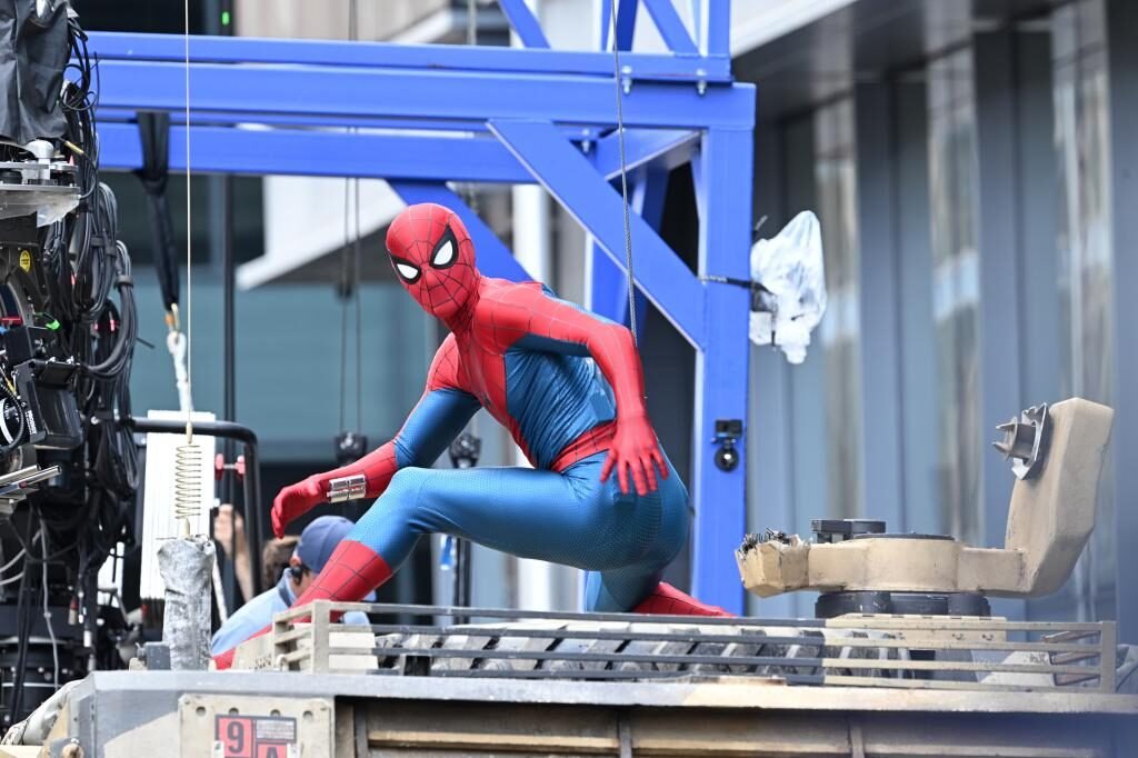 Tom Holland tries out new Spider-Man suit in first photos from set of 'Brand New Day'