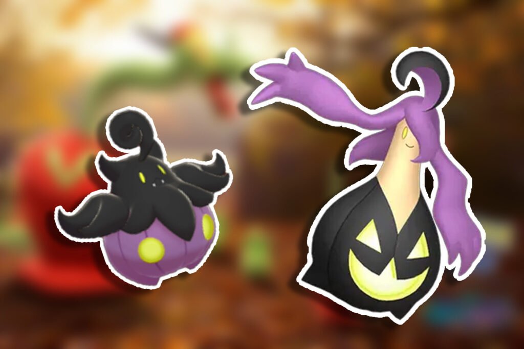 shiny Pumpkaboo and shiny Gourgeist