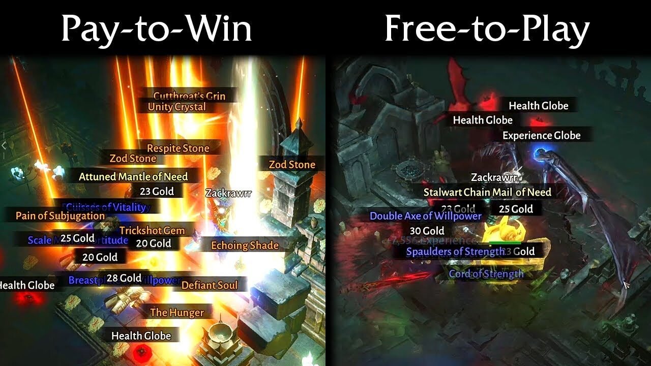 PAY 2 WIN vs FREE 2 PLAY compared in Diablo Immortal
