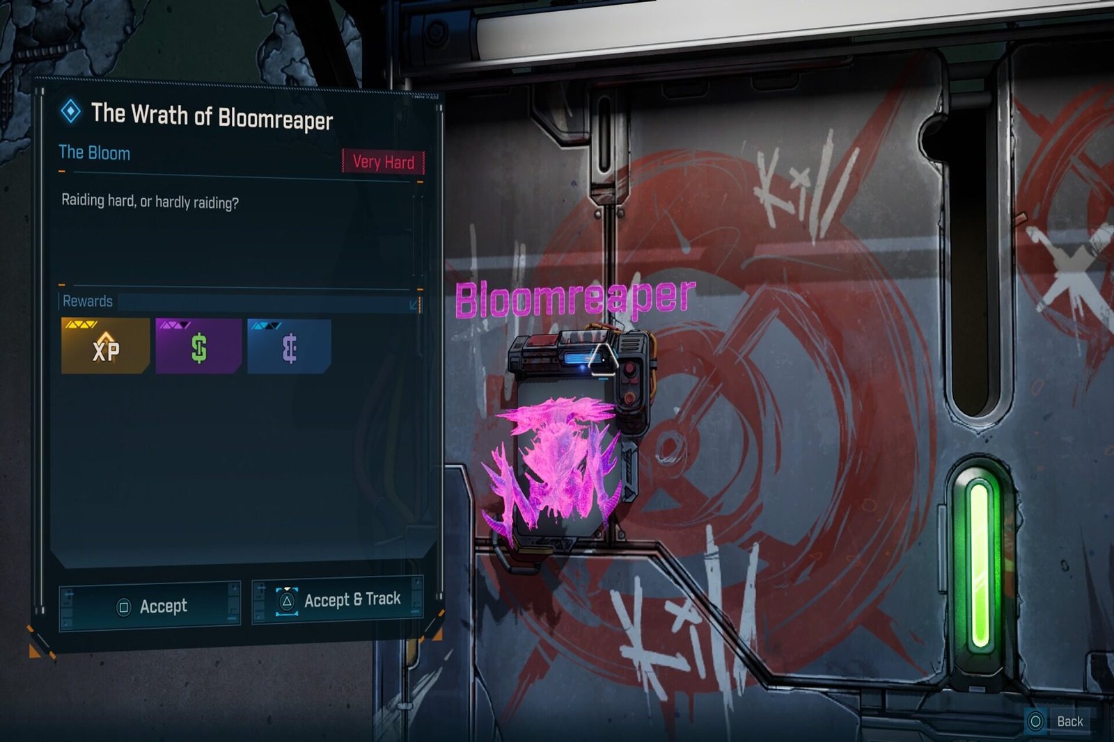 Contracts Board With Bloomreaper Quest