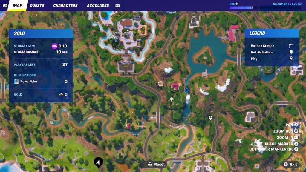 sunset falls on the fortnite map