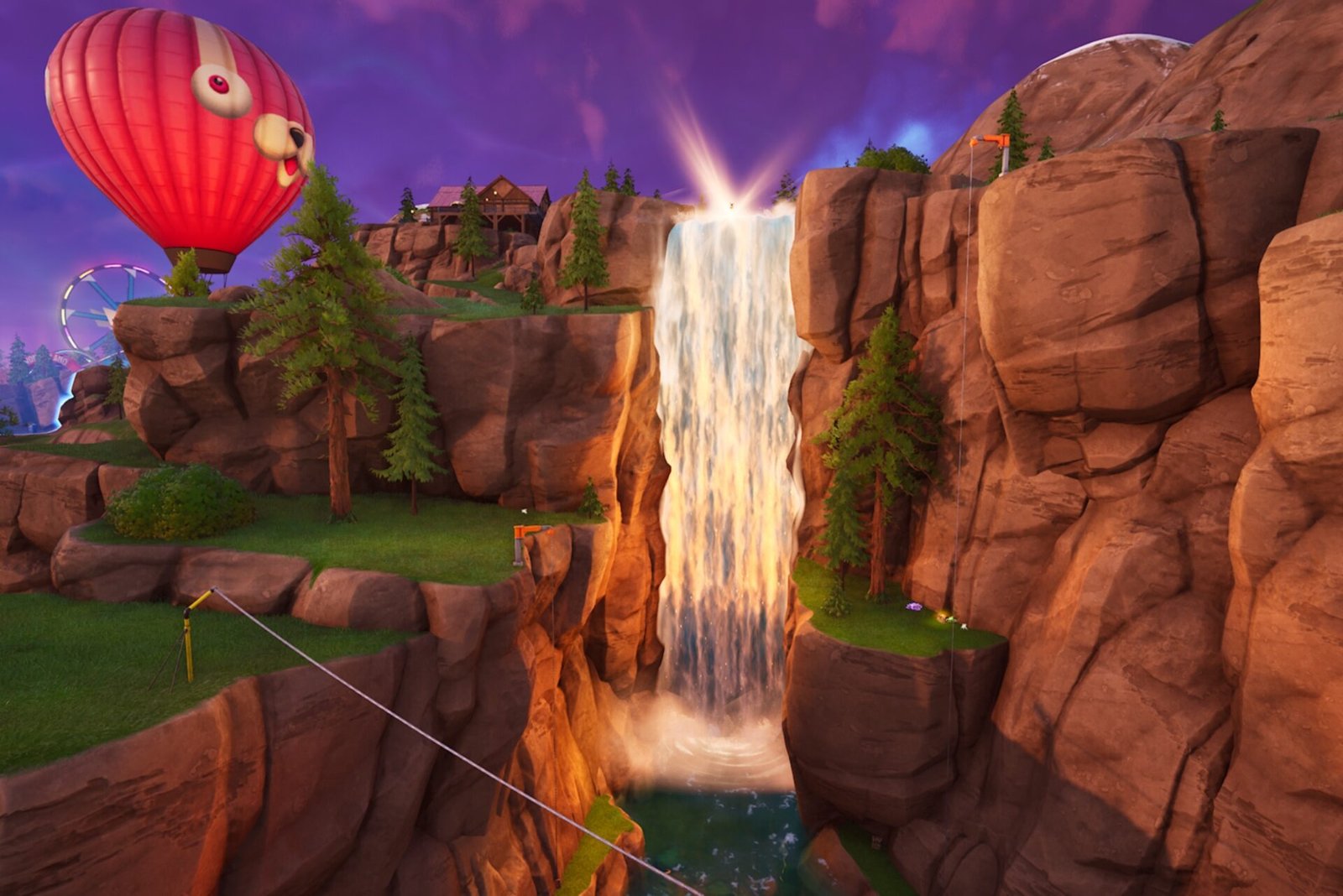 Golden sunset falls in Fortnite