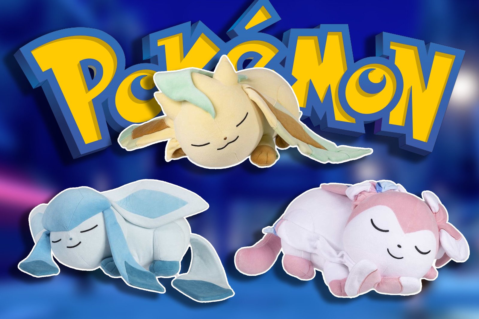 Adorable New Sleeping Eeveelution Plushies Released at Pokemon Center