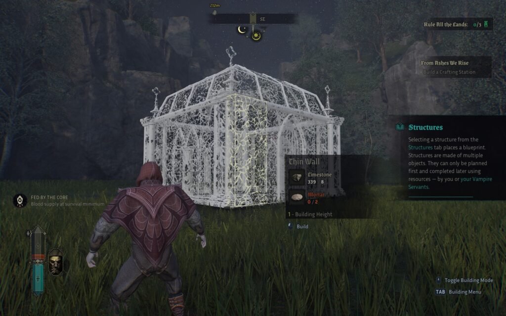 Blueprints of a building.