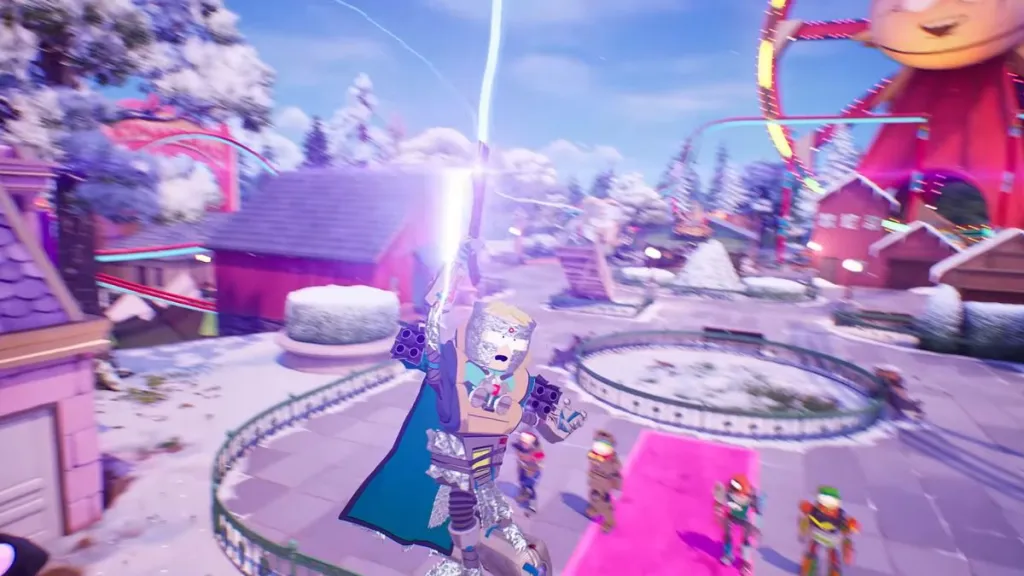 Butters from South Park holding the stick of truth in Fortnite