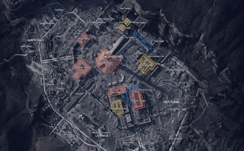 Bastion locations highlighted in Blue.