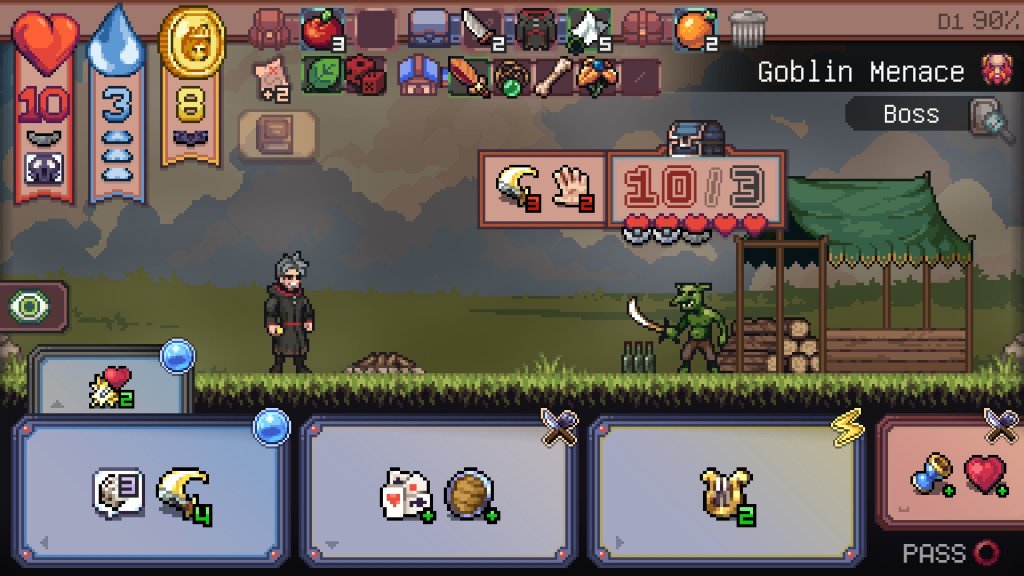 Vice fights the Goblin Menace in Encounter: The Lost Cards