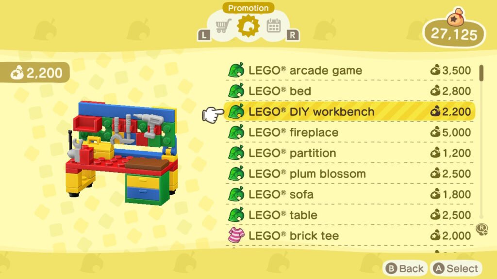 The LEGO DIY workbench.