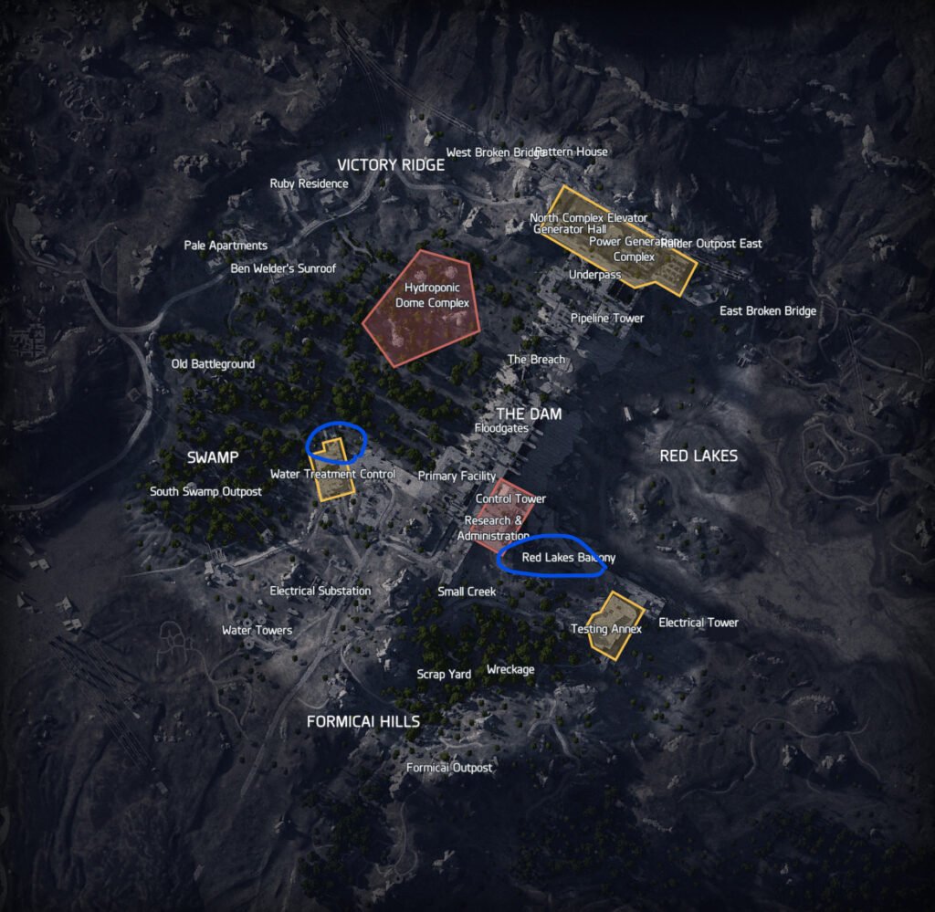 Bastion locations highlighted in Blue.