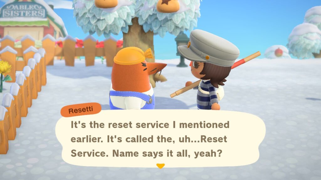 Resetti explaining his Reset Service.