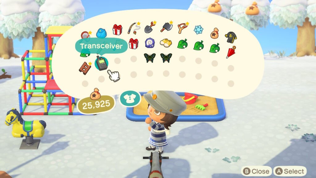 The Transceiver in the player's inventory.