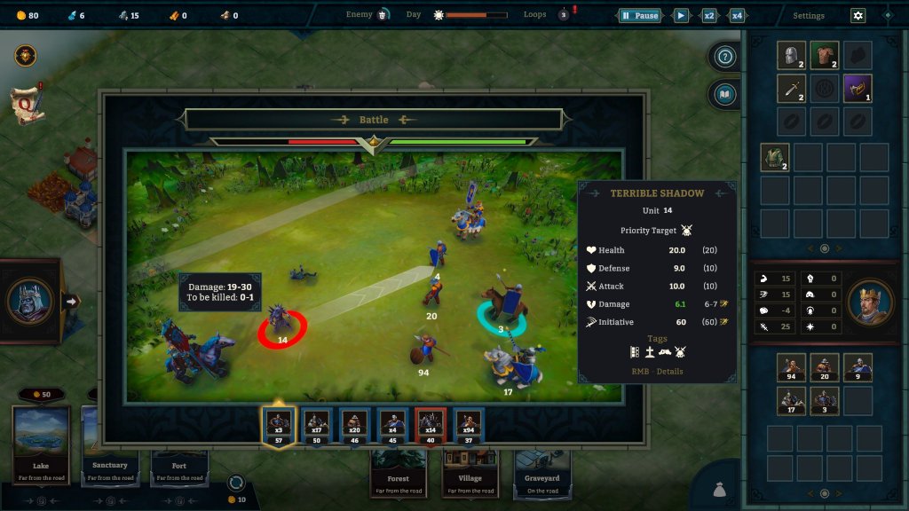 Living and Undead armies battle in Kingdom Loop.