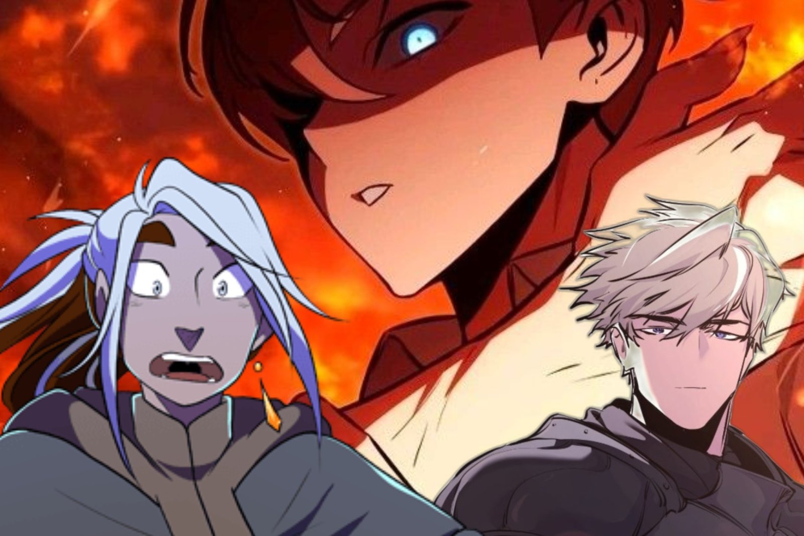 From left to right: Rowan from Mage & Mimic, Ed Rothstaylor from The Extra's Academy Survival Guide, Ghislaine Perdium from The Regressed Mercenary has a Plan