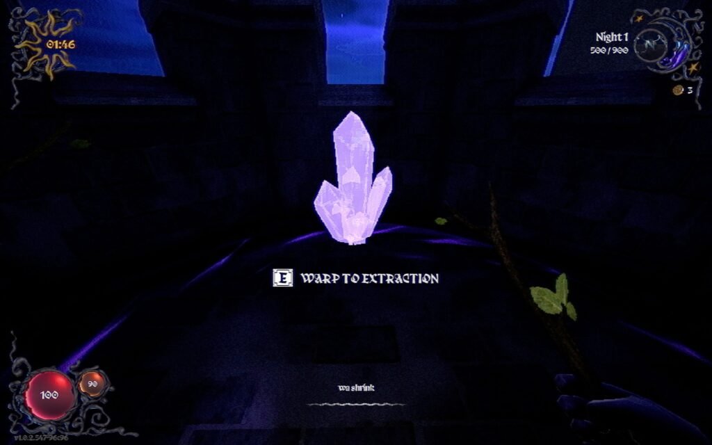 Warp extraction crystal.