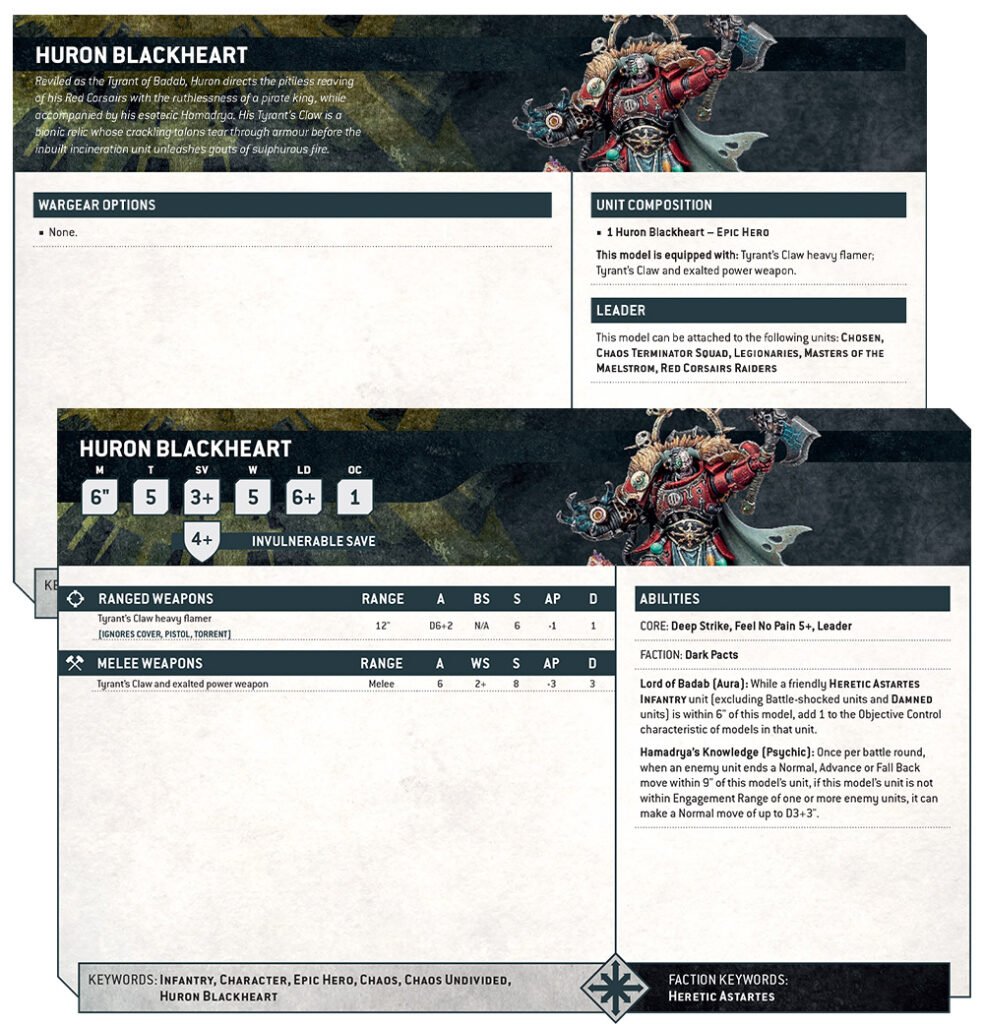 Huron Blackheart stats
