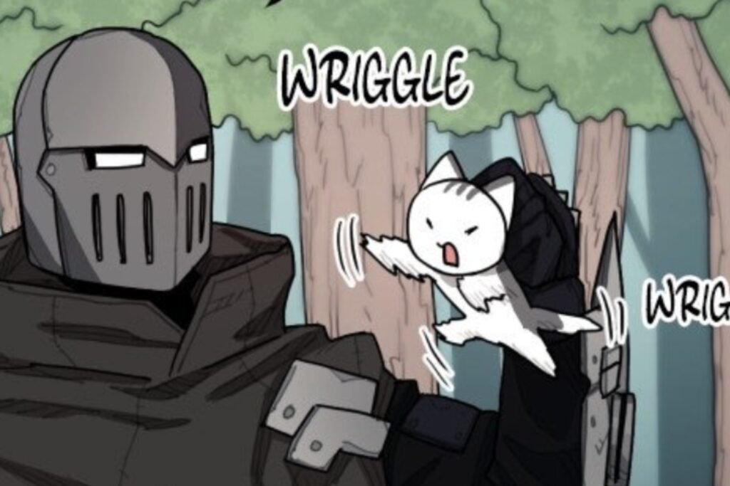 Hawke and Just a Cat when they first met