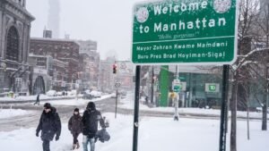 Manhattan NYC snow strom game and movie recommendations