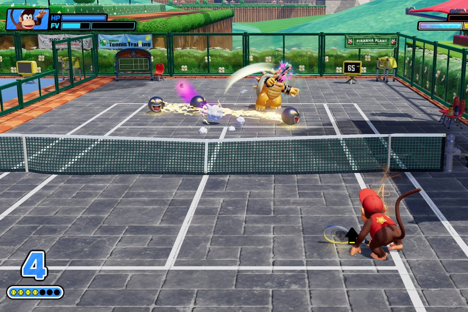 Mario Tennis Fever Amp Racket amps on court