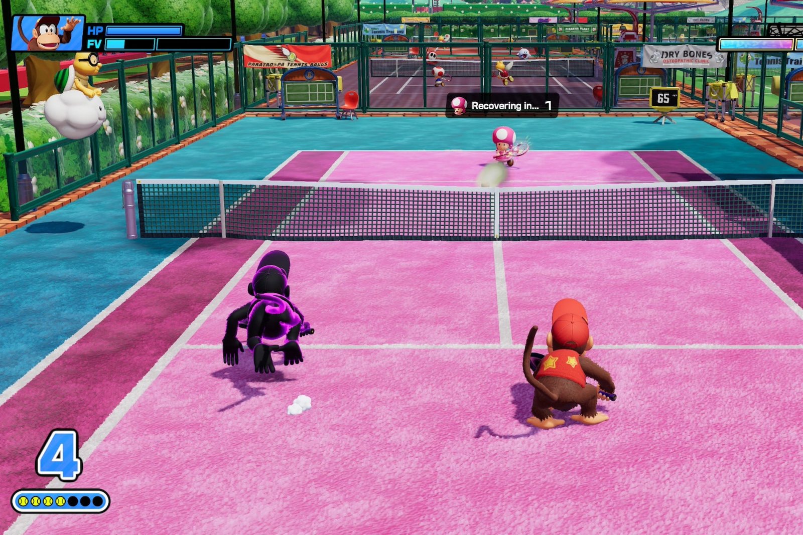 Mario Tennis Fever shadow racket effect