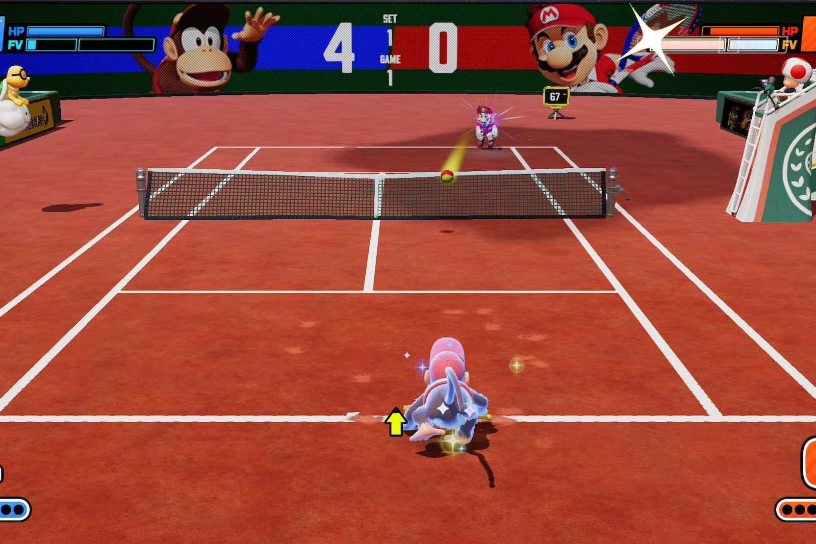 Mario Tennis Fever Star Racket in use