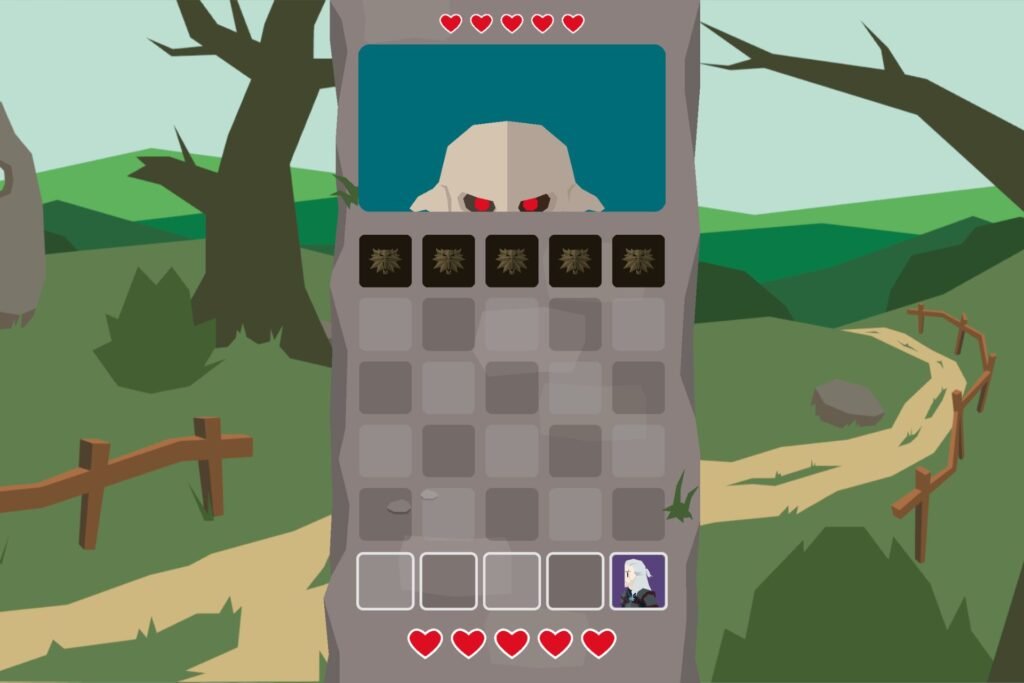 Reigns: The Witcher combat screen