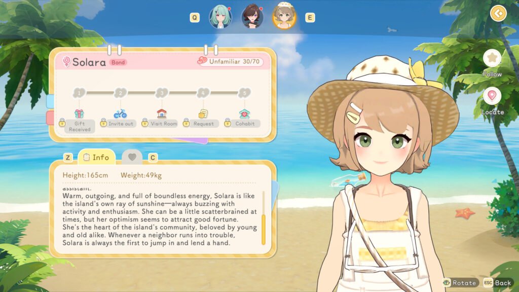 Solara from Starsand Island's bio.