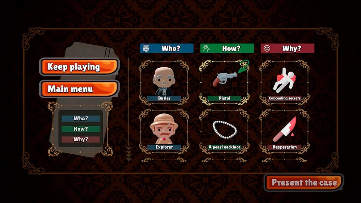 Choosing the Who, How, and Why in Clue: Murder By Death