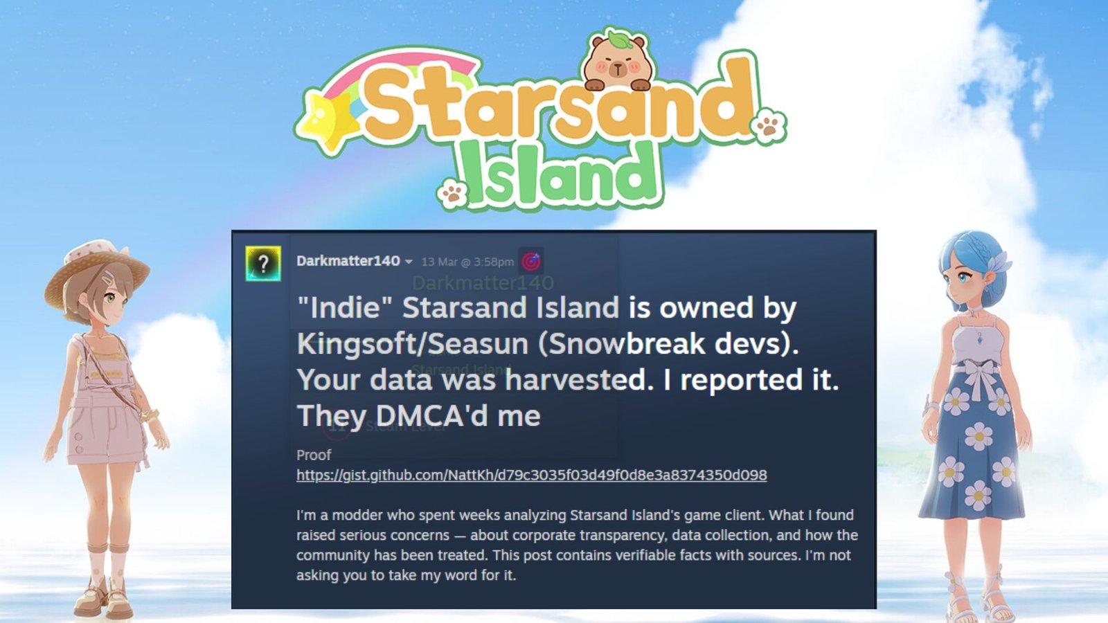 Starsand Island Controversy: New Reports on Privacy Tracking and Developer Ties