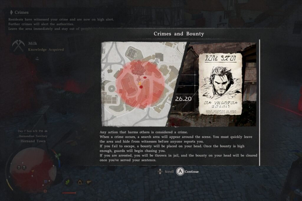 An explaination of the crime and bounty system in Crimson Desert.