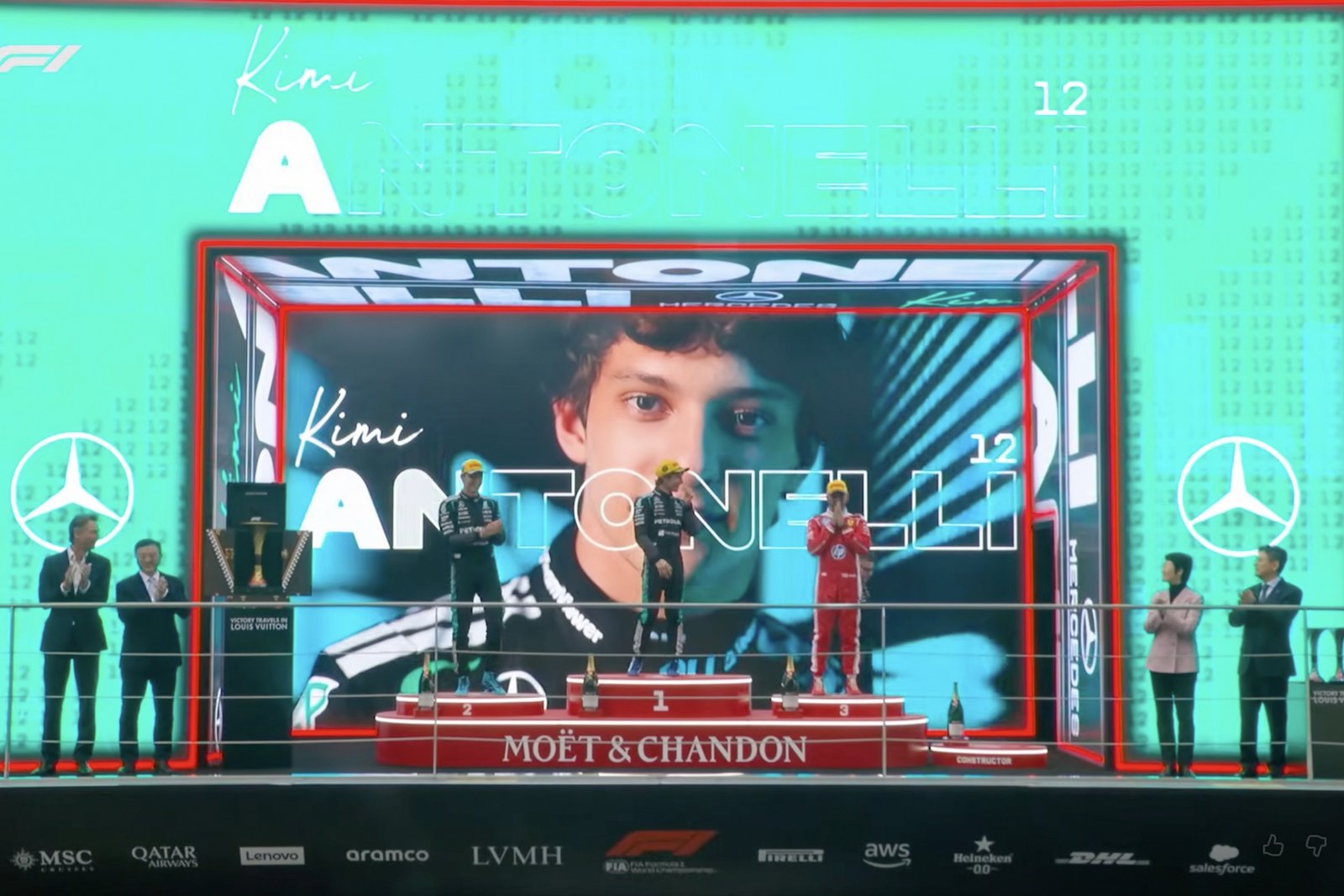 Podium Ceremony after the 2026 Chinese Grand Prix