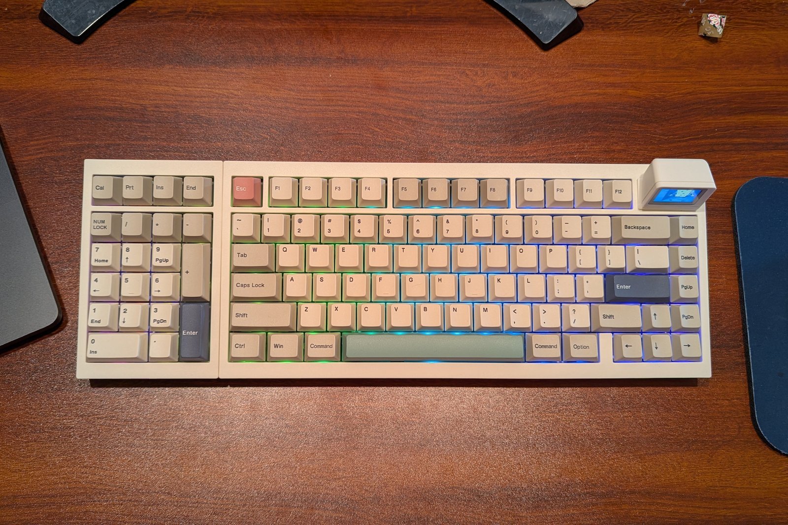 epomaker rt98 keyboard top down view on a desk