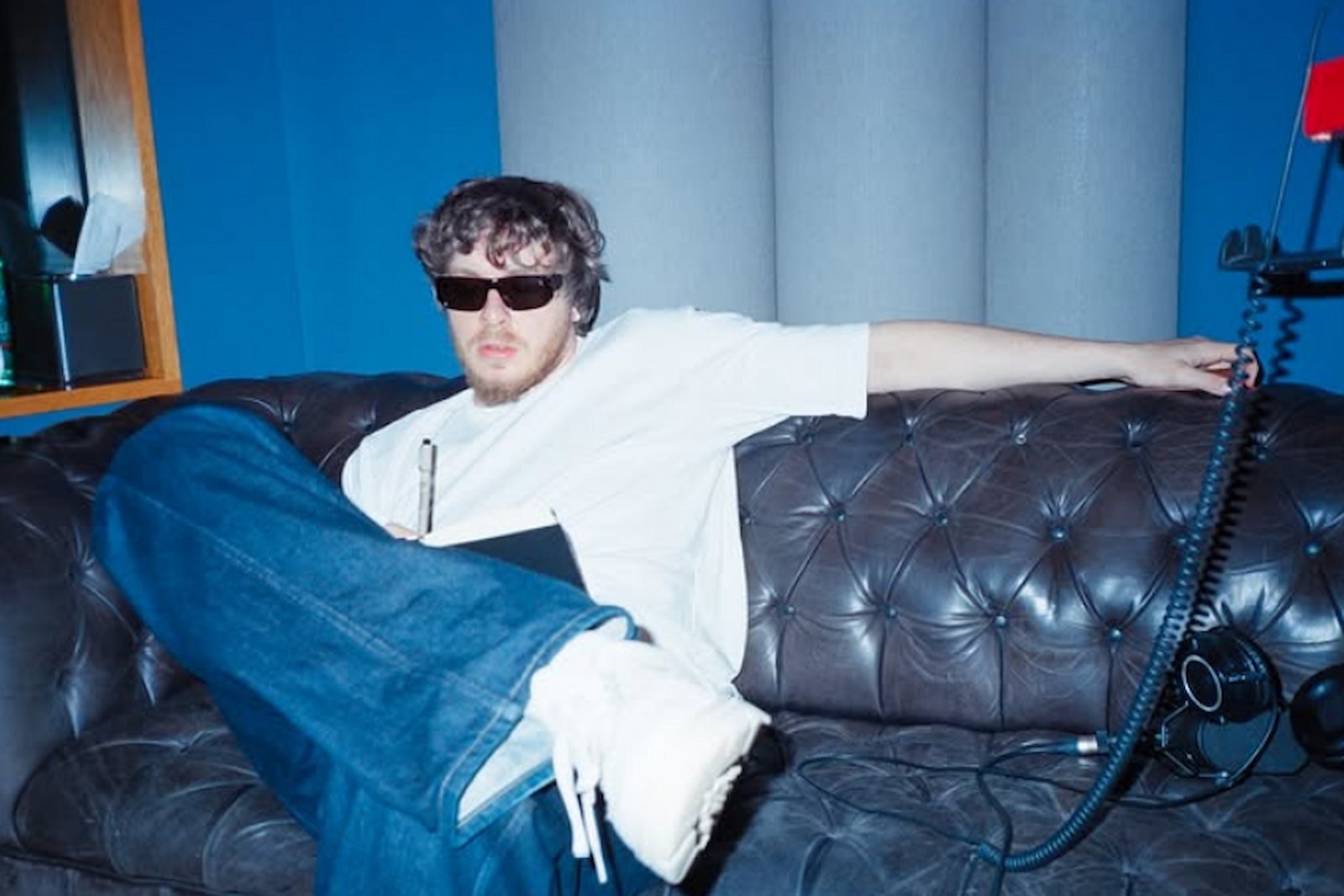 Jack Harlow in the studio during the production of Monica