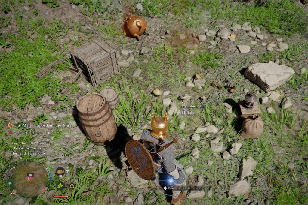 Kliff before a Palmer Pill in Crimson Desert.