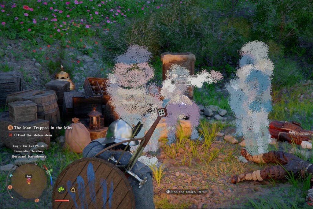 Kliff reading a memory in Crimson Desert.