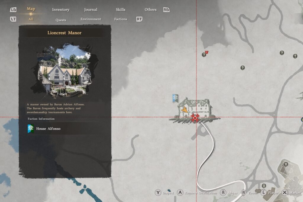 Lioncrest Manor location where you can learn Counter in Crimson Desert.