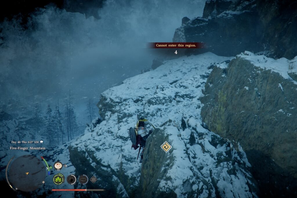 Message warning kliff who is out of the bounds of the Crimson Desert map.