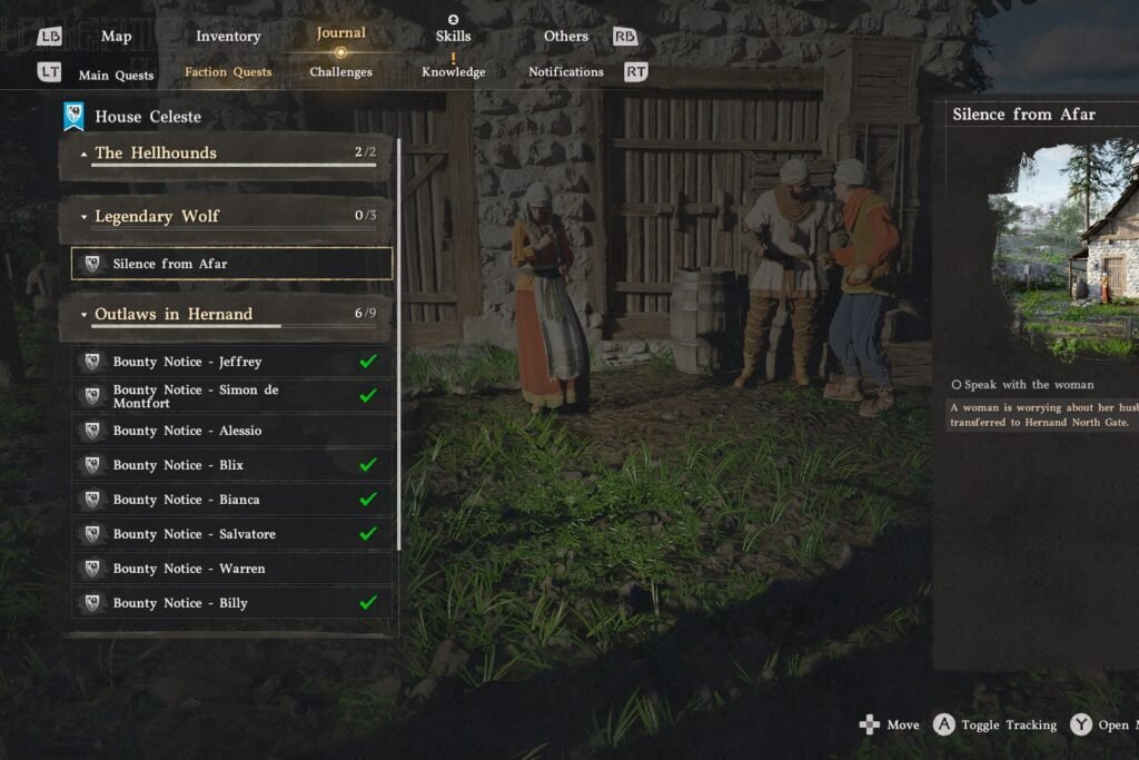 The House Celeste quest log in Crimson Desert.