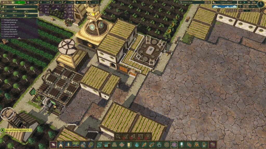 Sturdy housing with a rooftop terrace shows how vertical architecture is implemented in Timberborn.