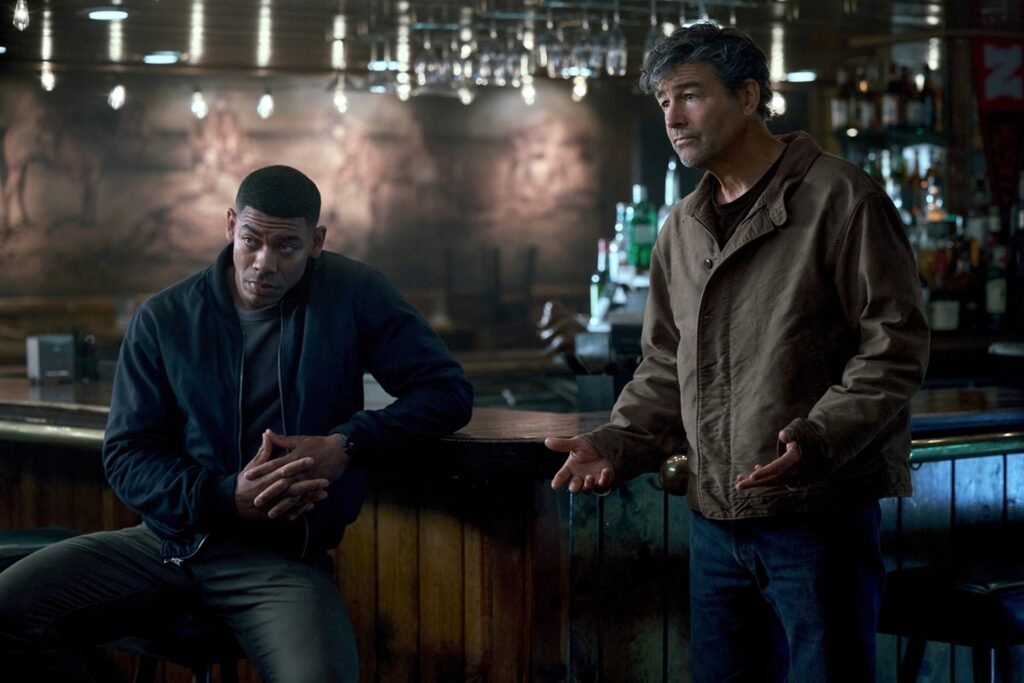 Aaron Pierre and Kyle Chandler in Lanterns