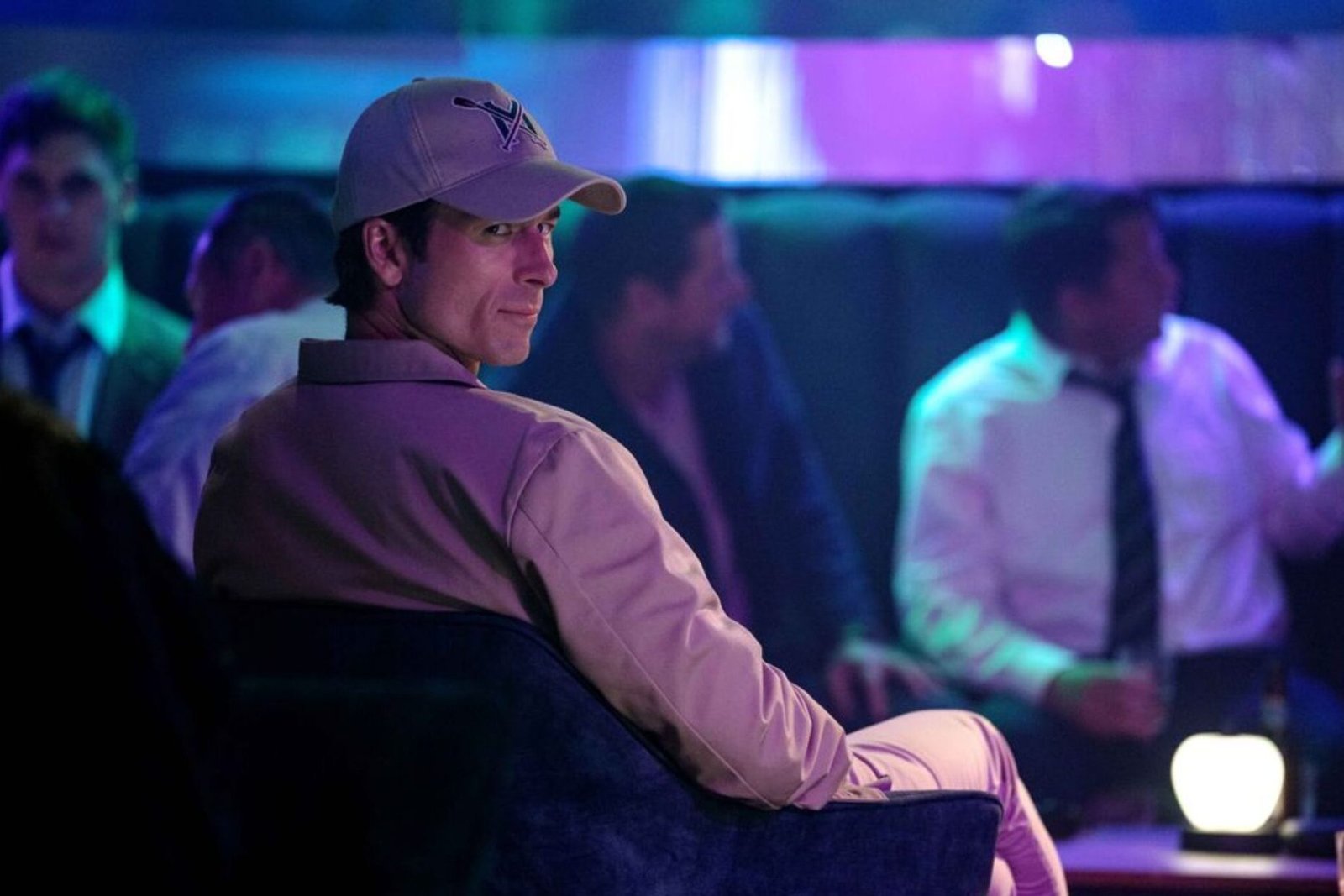 Still of Glen Powell in How To Make A Killing.