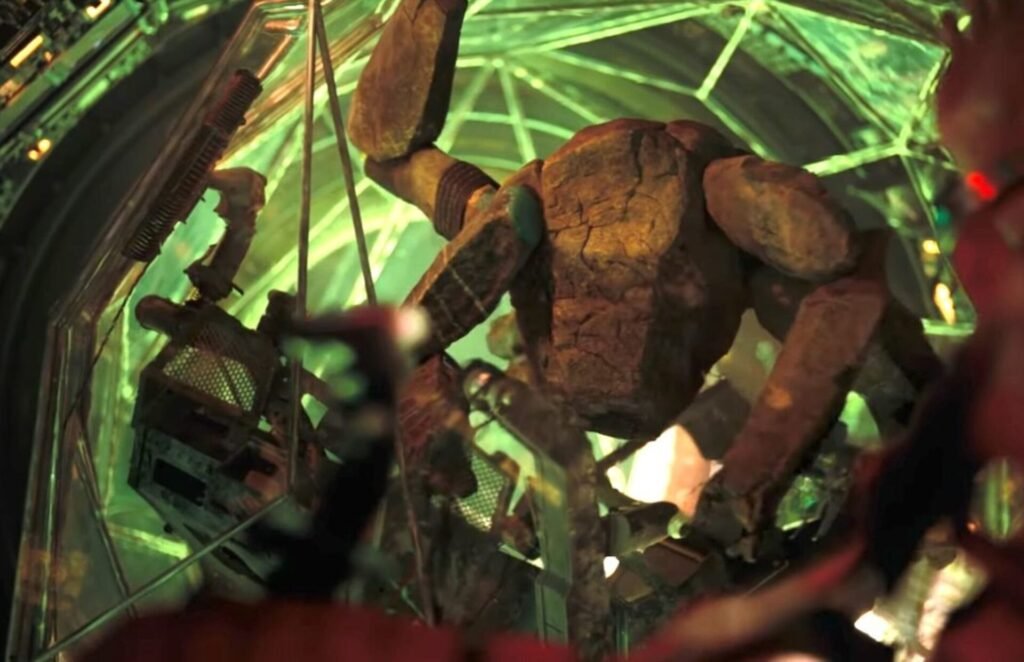 A still from Project Hail Mary of Rocky the alien.