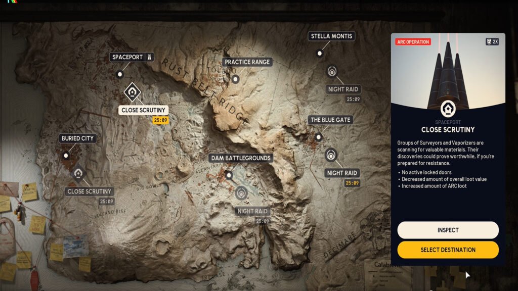 Close Scrutiny Map Condition